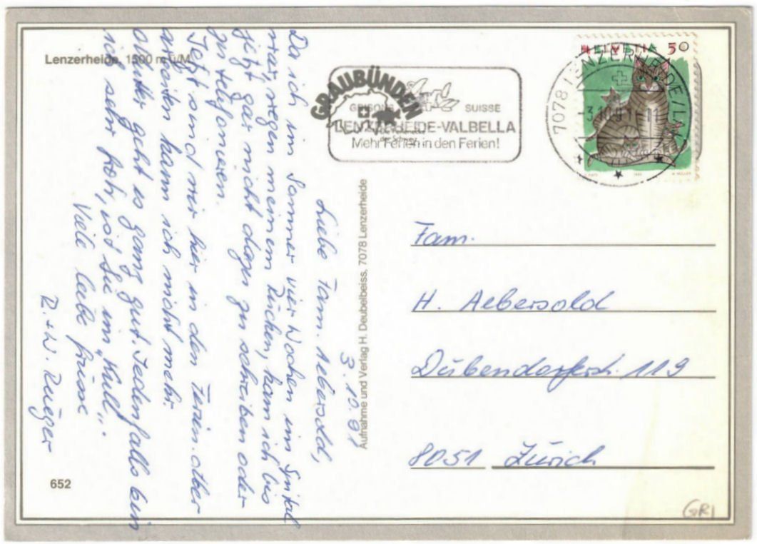 Cartoline postali: Lenzerheide - 6 Bild AK – Usato da Binningen venduto da Mountainrider 1