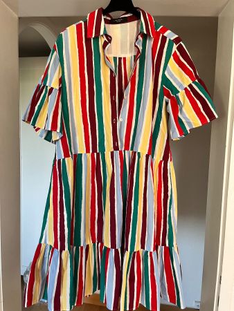 Robe  rayée WEEKEND MaxMara Taille 36 neuve 100% Coton