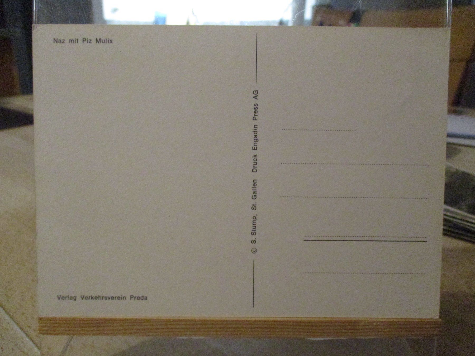 Cartoline postali: Naz Preda Piz Mulix  Postkarte  2 – Usato da Felsberg venduto da sanwill 1