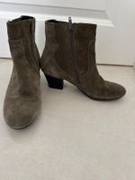 Belles bottines vertes kaki en daim