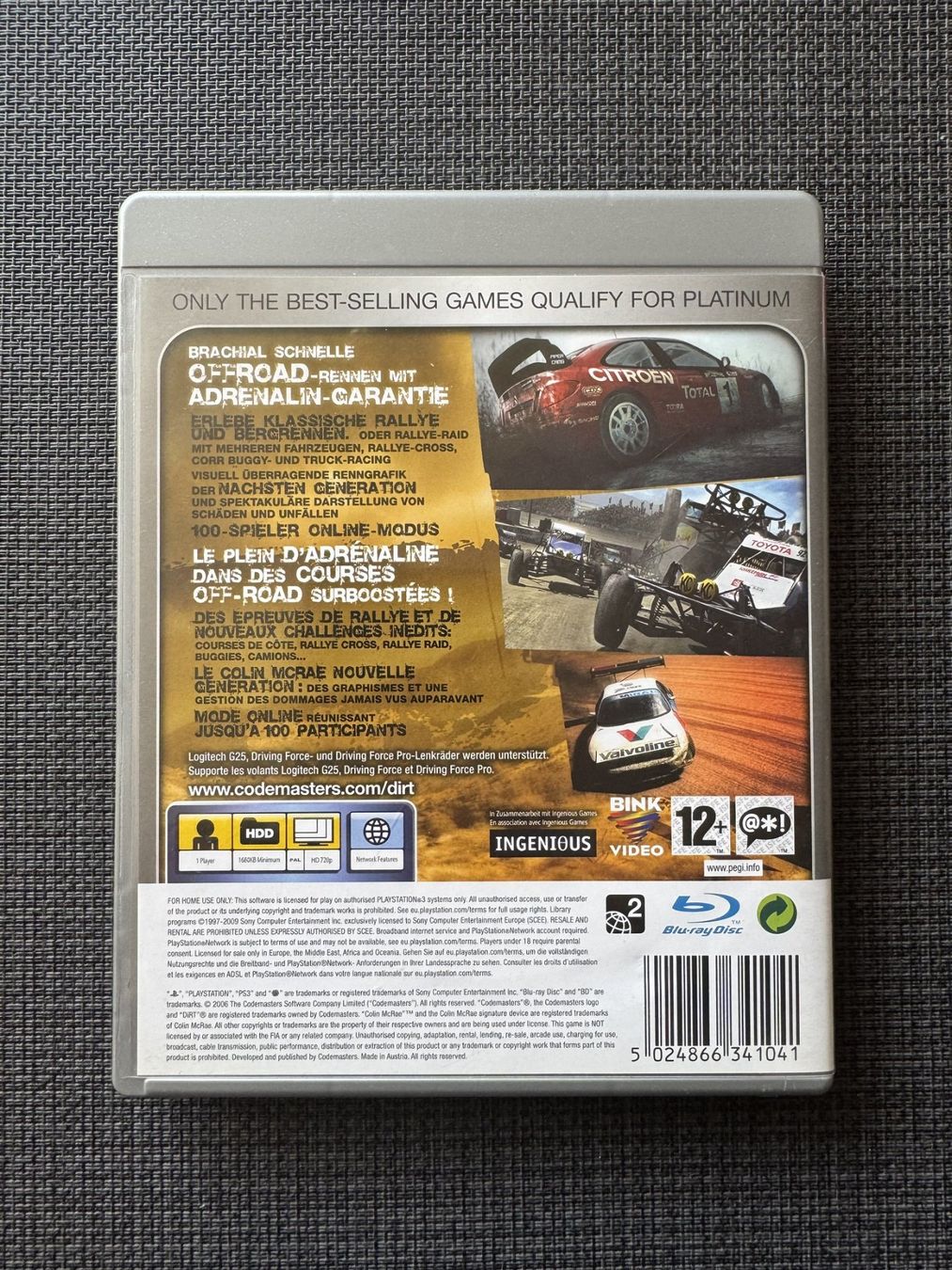 Spiele: Colin McRae DiRT PS3 Platinum PAL FR Codemasters complet – Gebraucht aus L'Orient von dav_8slp 2