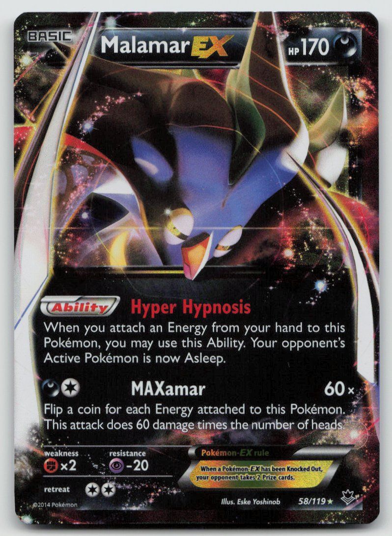 Pokémon Carte collezionabili: Pokemon Malamar ex 58/119 EN 2014 – Usato da Lugano venduto da VlaseCard