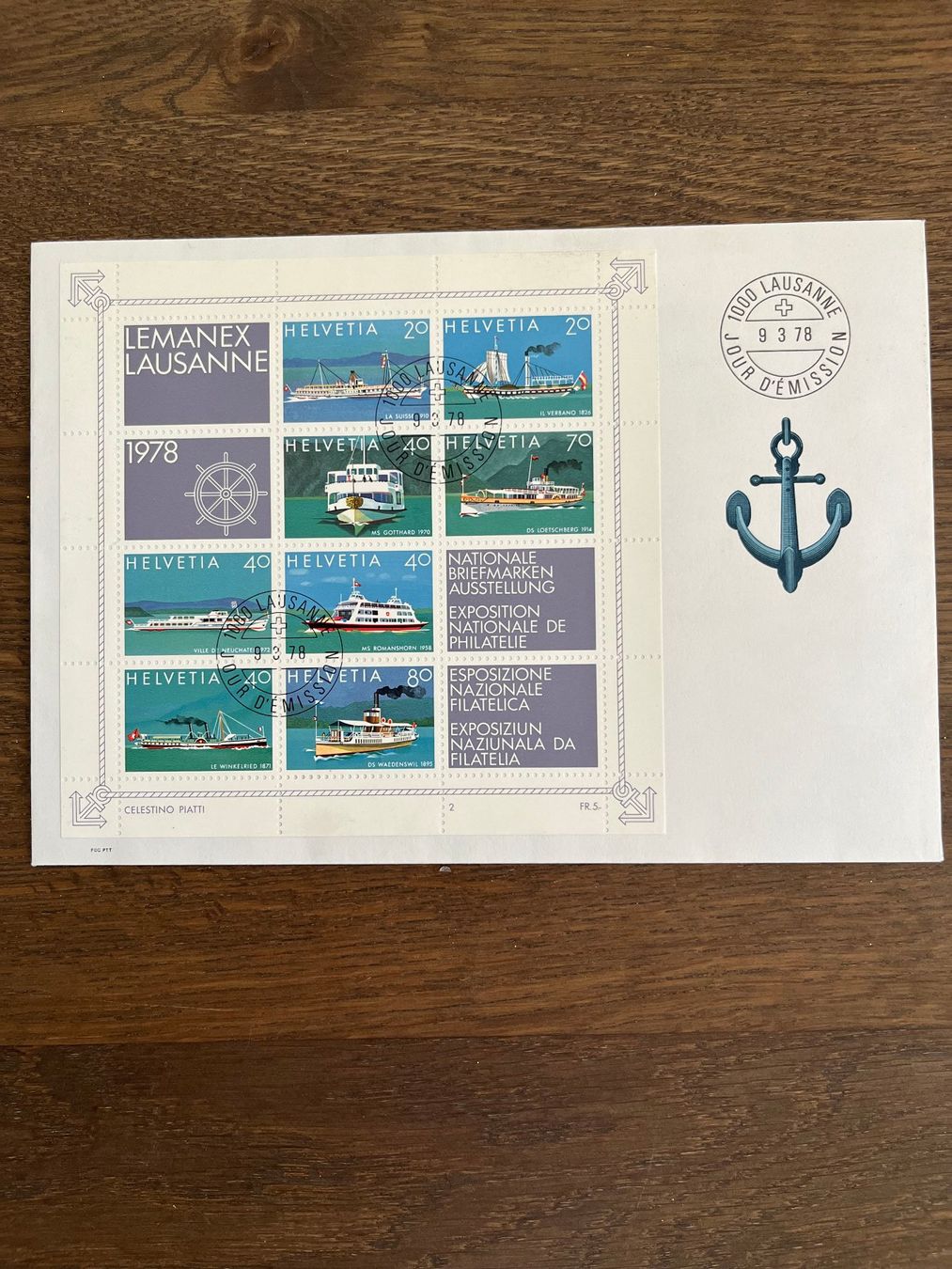 Tutti i francobolli: 1978 Lemanex Lausanne FDC E6 – Nuovo (secondo la descrizione) da Emmen venduto da codici