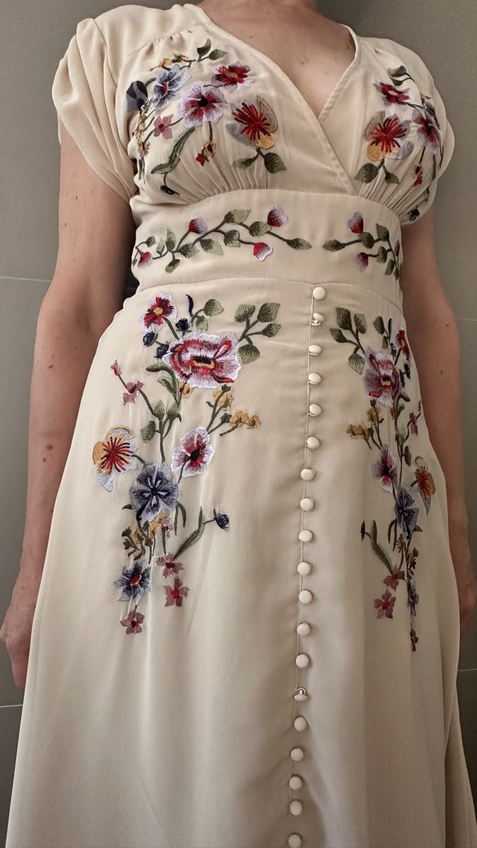 Kleider: Robe Hope&Ivi, fleuri beige taille 12 neuf  – Neu (gemäss Beschreibung) aus Vuippens von ale_6gkb 2