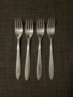4x Swissair Berndorf Gabeln – originales Bordbesteck Vintage