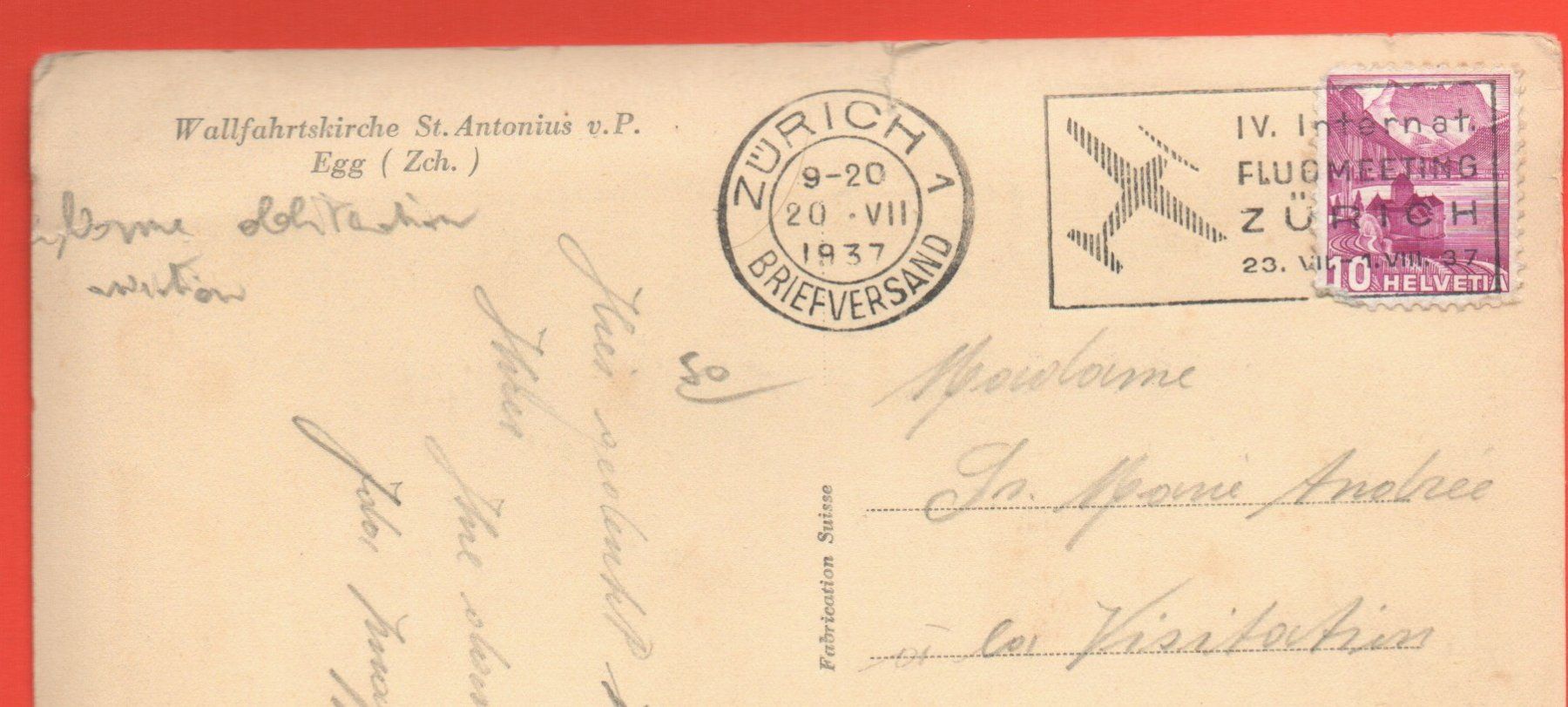 Cartes postales: EGG (Zch.) Wallfahrtskirche St. Antonius – D'occasion à Jona par philajona 1