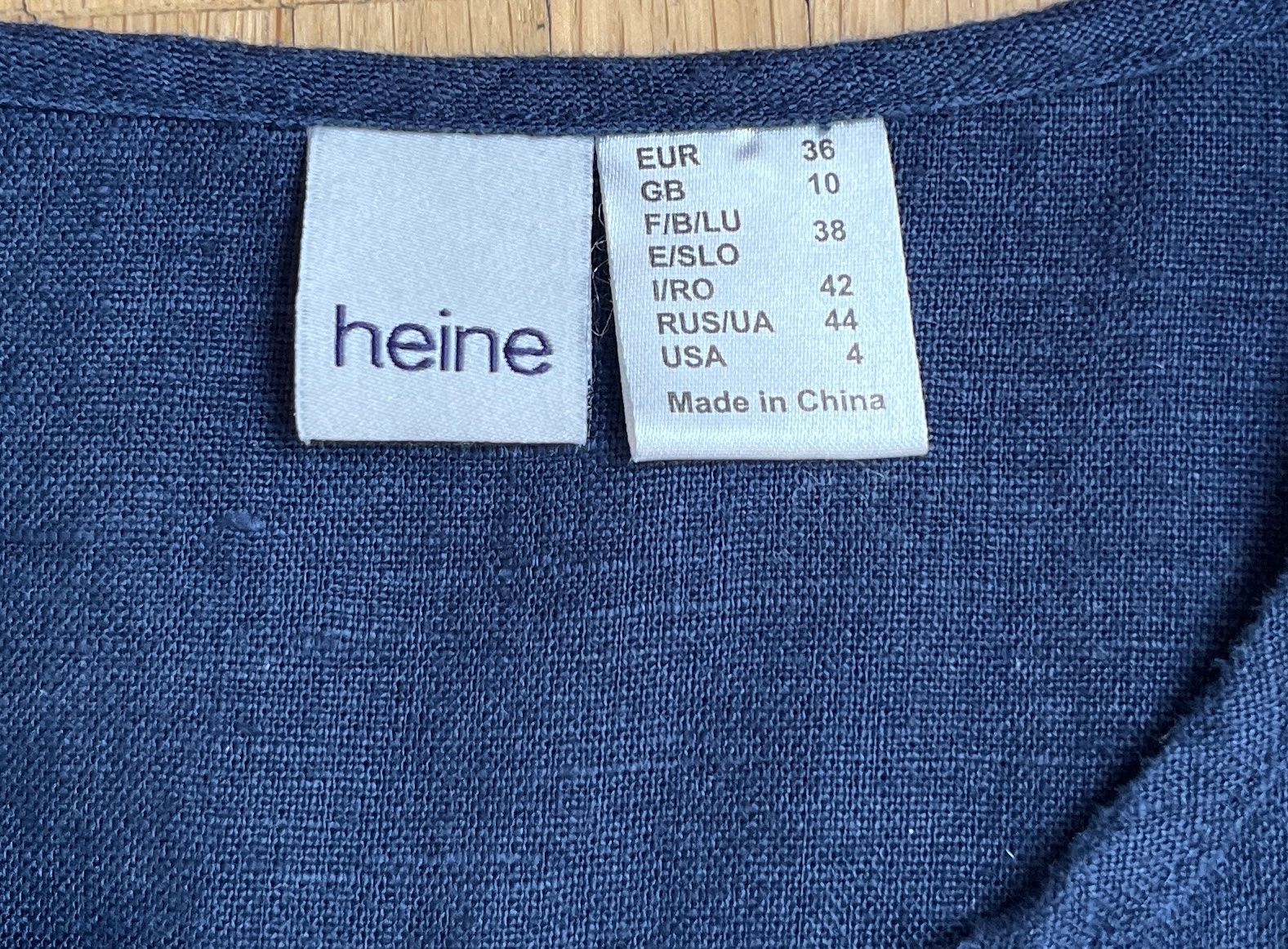 Heine Kleider: Leinen Kleid Dunkelblau von Heine – Neu (gemäss Beschreibung) aus Ittigen von franzis6 7