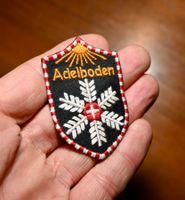 VINTAGE Badge ADELBODEN - ST GALLER STICKEREI klein SCHNEEFL