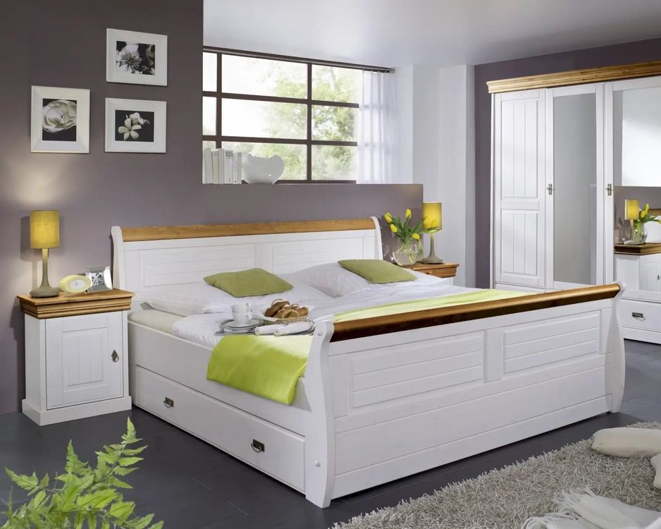 Schlafzimmer komplett im Landhausstil. Massivholz Kiefer. Kaufen auf