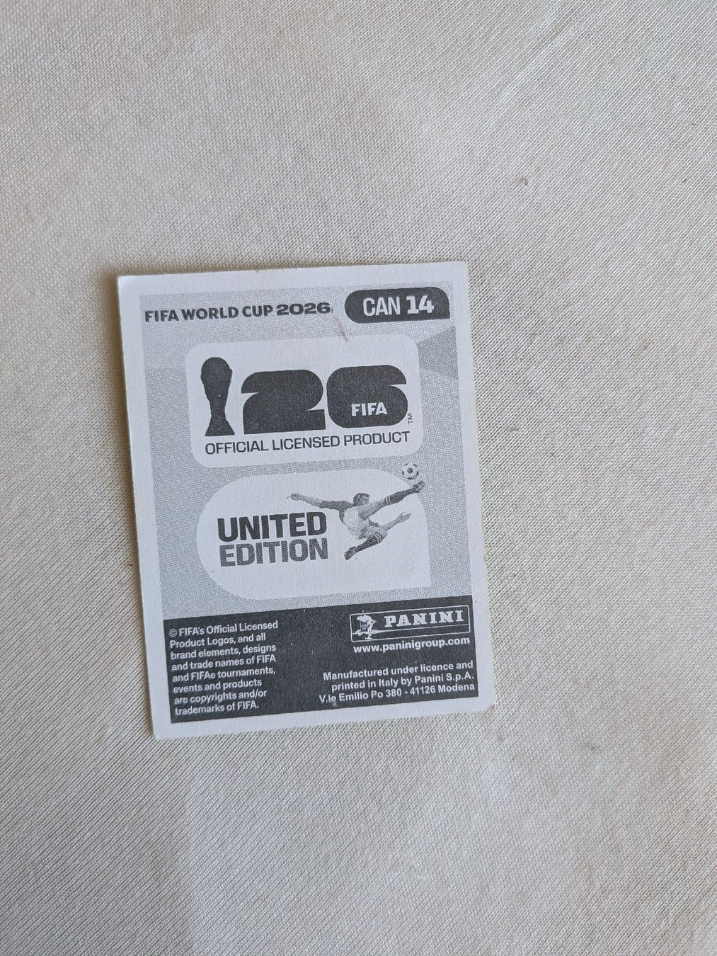 Panini Sammelbilder & Trading cards: Panini Bild CAN 14 – Gebraucht aus Eschenbach SG von SanFranciscoCalifornia 1