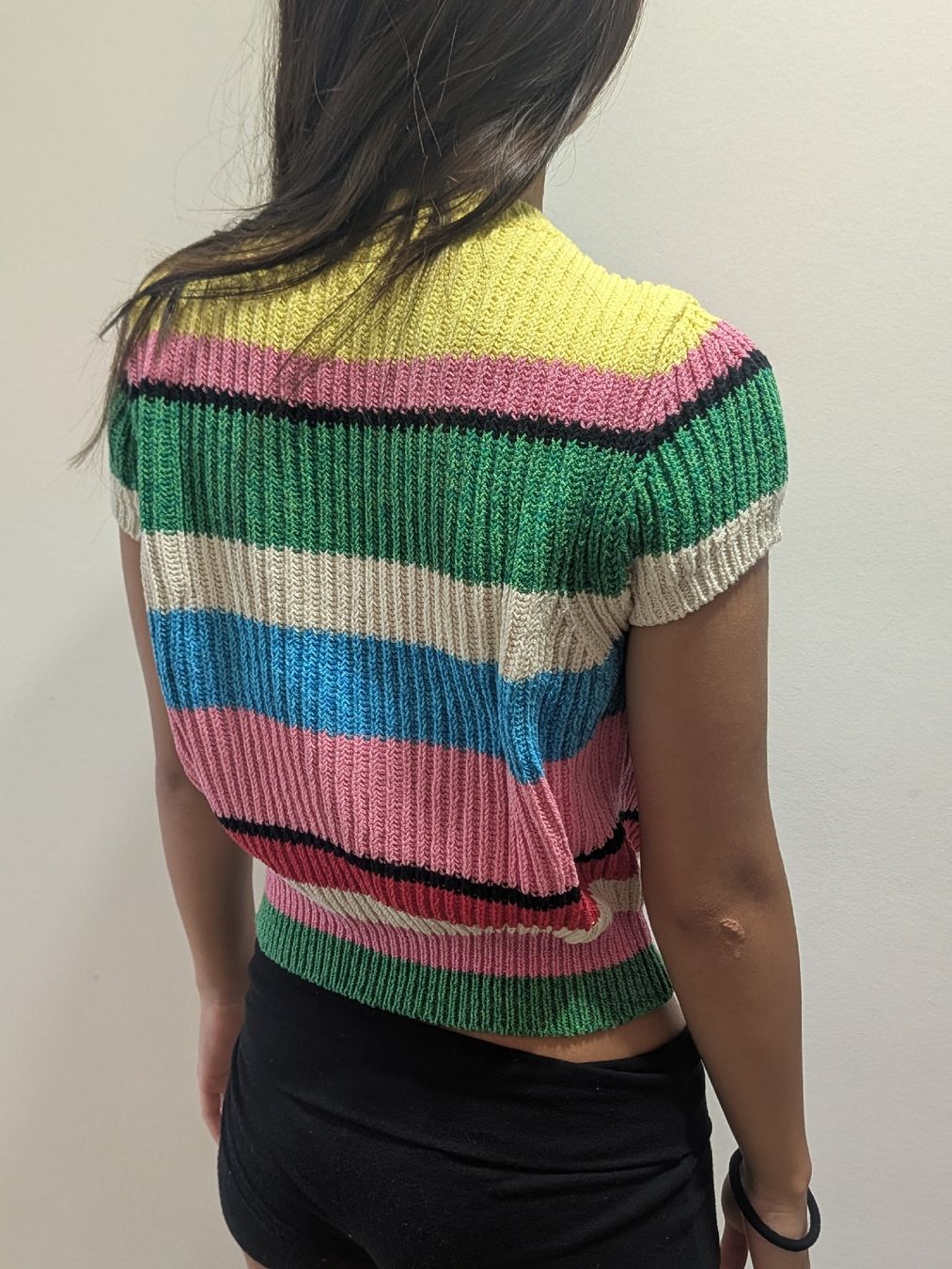 Marella Pullover & Sweatshirts:  Marella 'Voghera' Multicolor Striped Stretchy Short – Neu (gemäss Beschreibung) aus Vevey von ste_d5zv 1