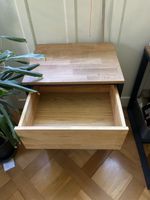 Kommode Holz schwarz Metall 2 Schubladen guter Zustand