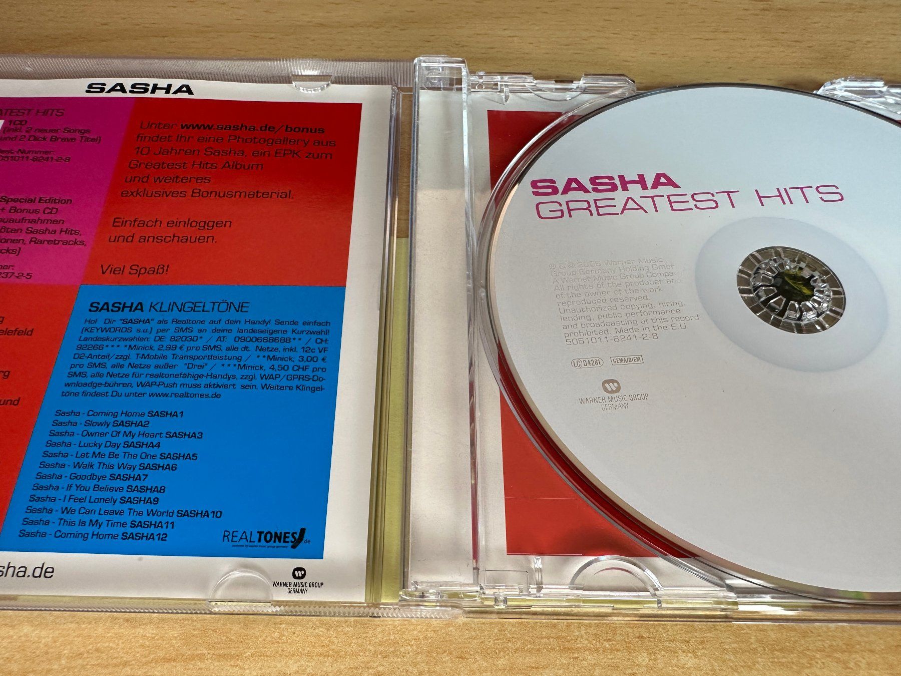 CD: Sasha – Greatest Hits – Usato da Rikon im Tösstal venduto da Alpenmutz 2