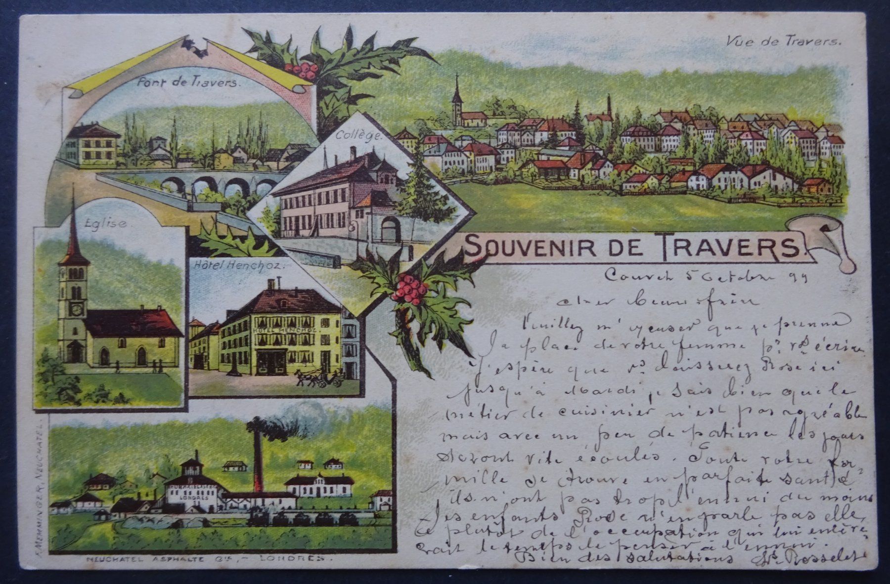 Ansichtskarten: Litho-Ansichtskarte 1899 / Travers (NE) – Gebraucht aus Watt von Oo2rup5