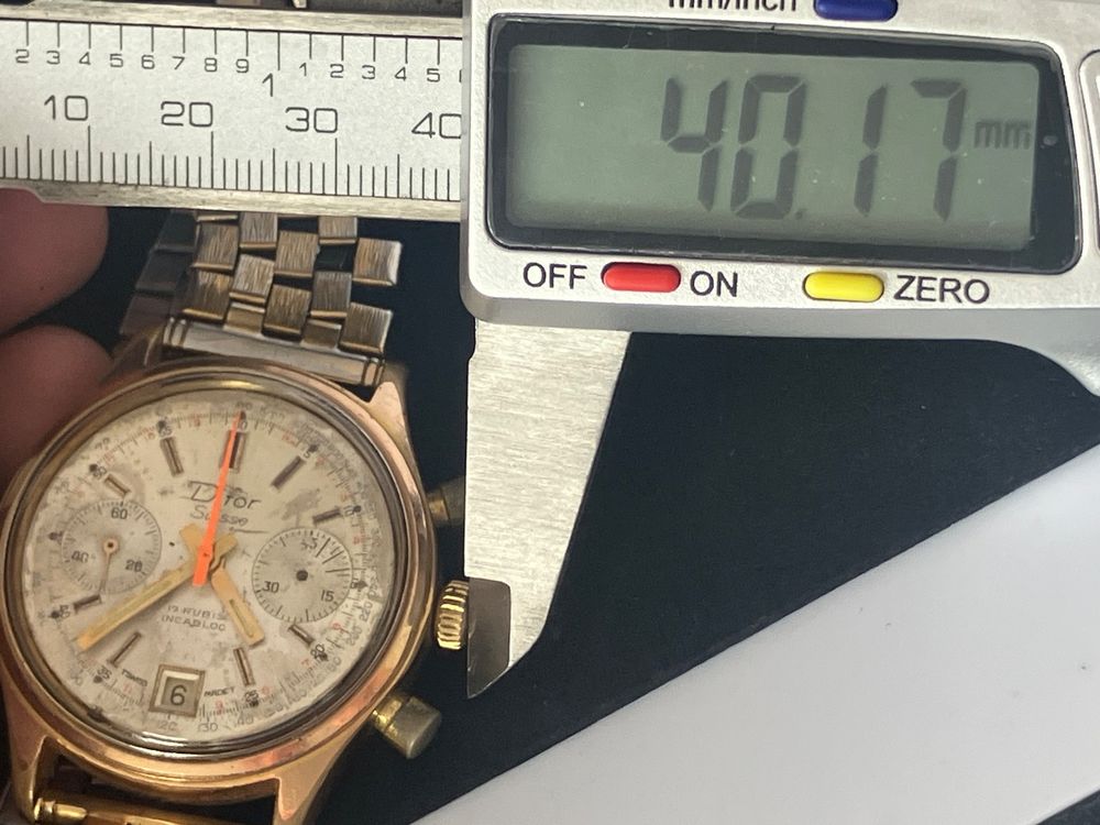 Montre Chronographe Vintage Selux Valjoux 7734 - Cadran Bleu, Années 70 - Occasion