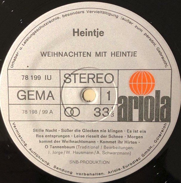 Schallplatten: Weihnachten mit Heintje (LP) – Gebraucht aus Grüningen von azulmarron 2
