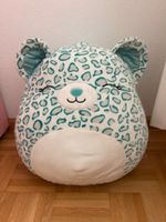 Plueschtier, Squishmallow, XL, Leopard tuerkis weiss
