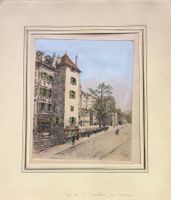JOSEPH MÉGARD, gravure de la tour Thélusson, Genève