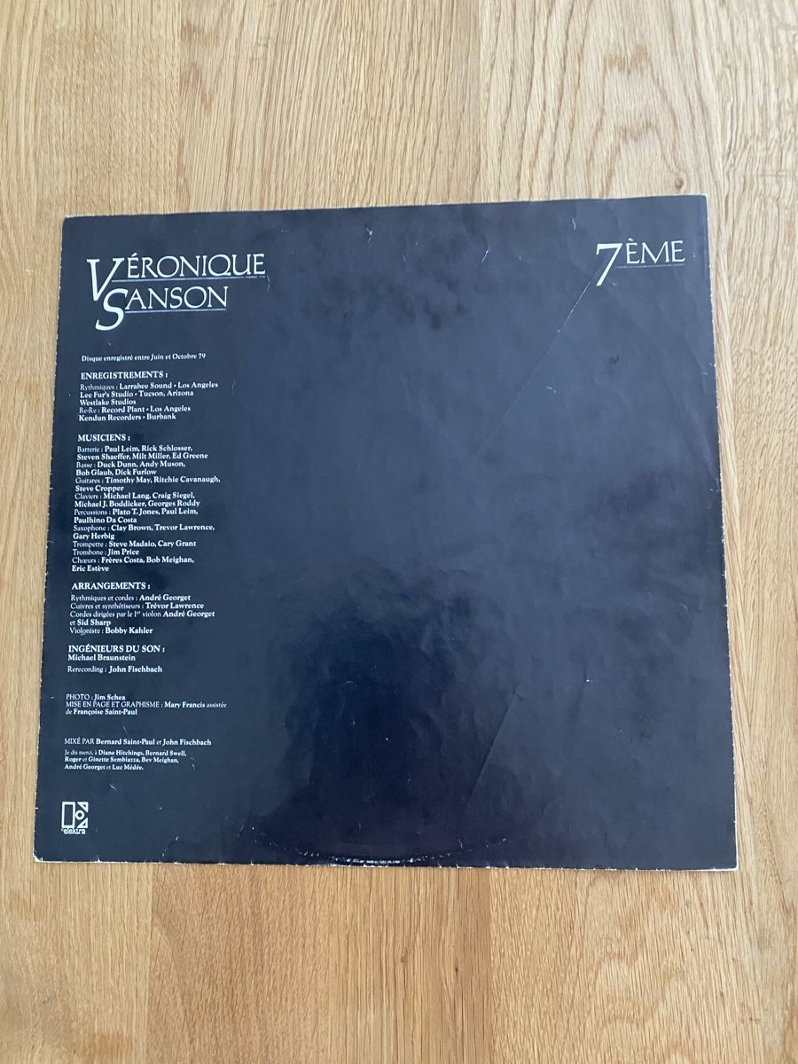 Schallplatten: Vérnonique Sanson 7ème Album LP  – Gebraucht aus Dietikon von dindin01 3