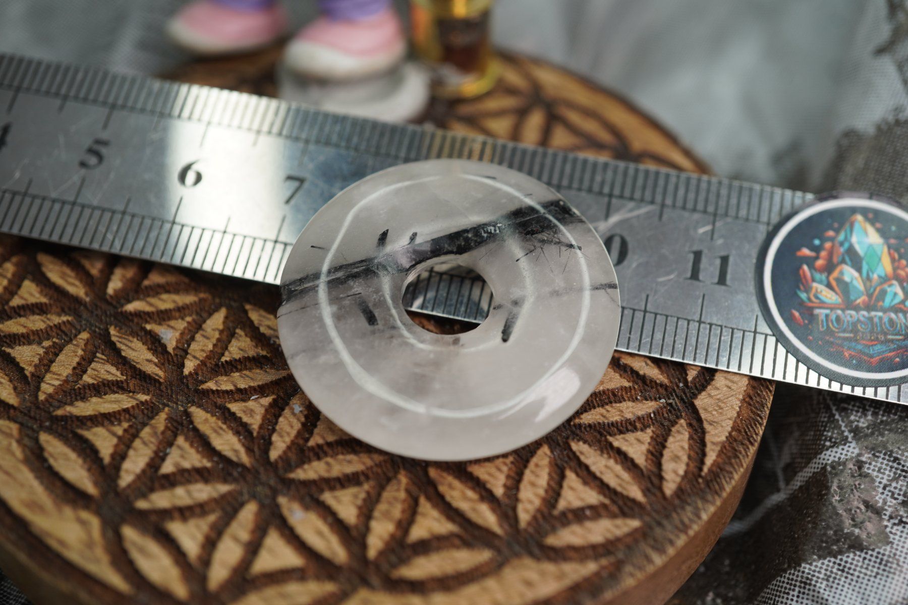 Mineralien & Heilsteine: Turmalin Quarz    ca30mm     Top  Pi Scheibe – Neu und originalverpackt aus Eschenbach SG von topstone 4