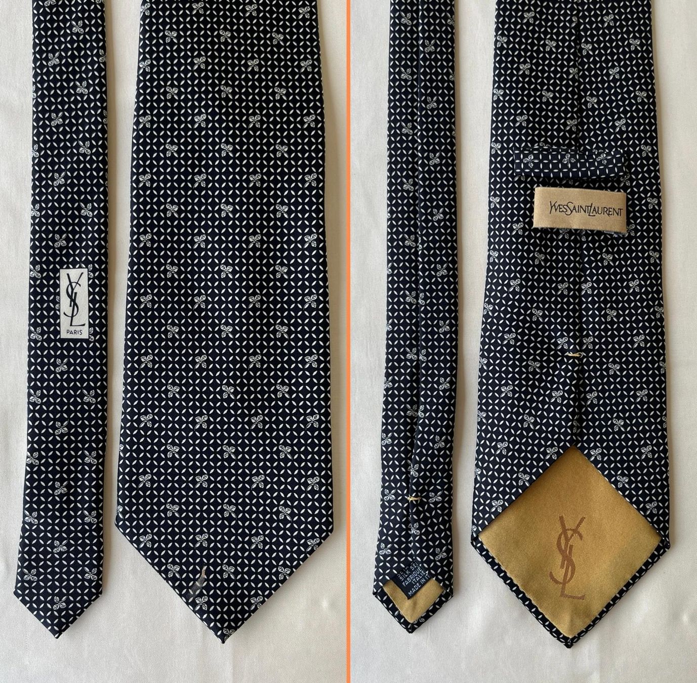 Saint Laurent Krawatten: Yves Saint Laurent Krawatte, gemustert – Neu (gemäss Beschreibung) aus Samstagern von UM94