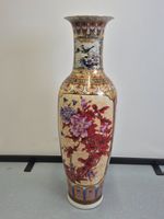 chinesische Famille-Rose-Bodenvase aus Porzellan 132cm Höhe