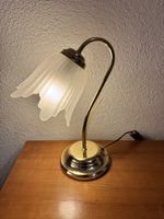 Vintage Schwanenhalslampe Gold Art-Deco-Stil Tischlampe