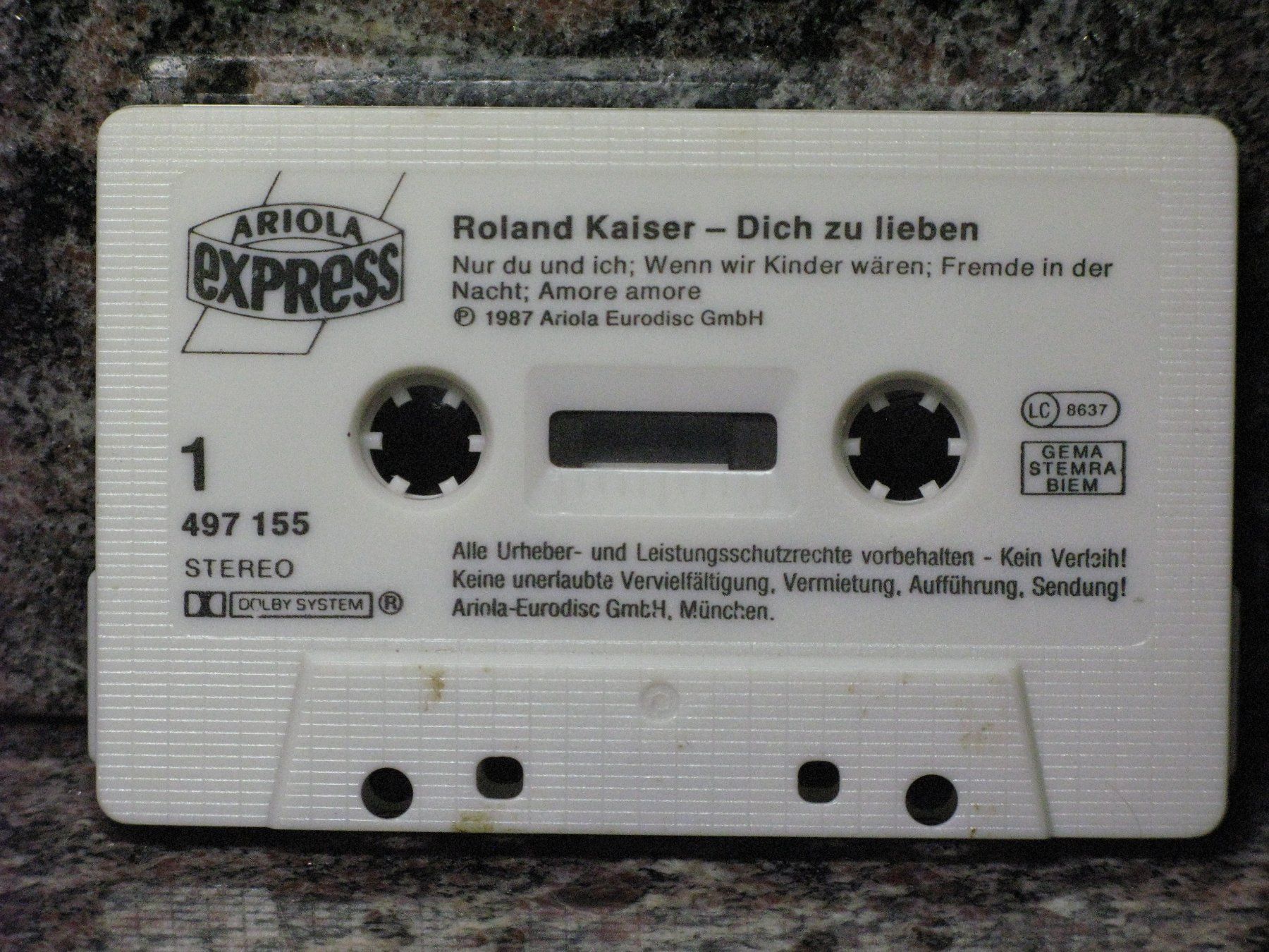 Musicassette: ROLAND  KAISER    Dich zu lieben – Usato da Langnau i. E. venduto da gf2_29jt 4