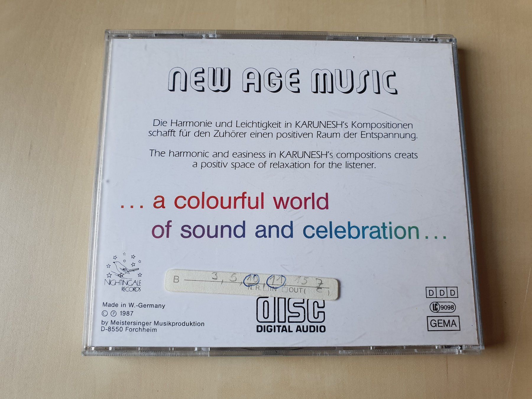 CD: Karunesh Colours of Light – Usato da Stansstad venduto da collectorsshop 1