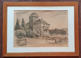 Bild - Schloss Frauenfeld,  signiert Ernst E. Schlatter