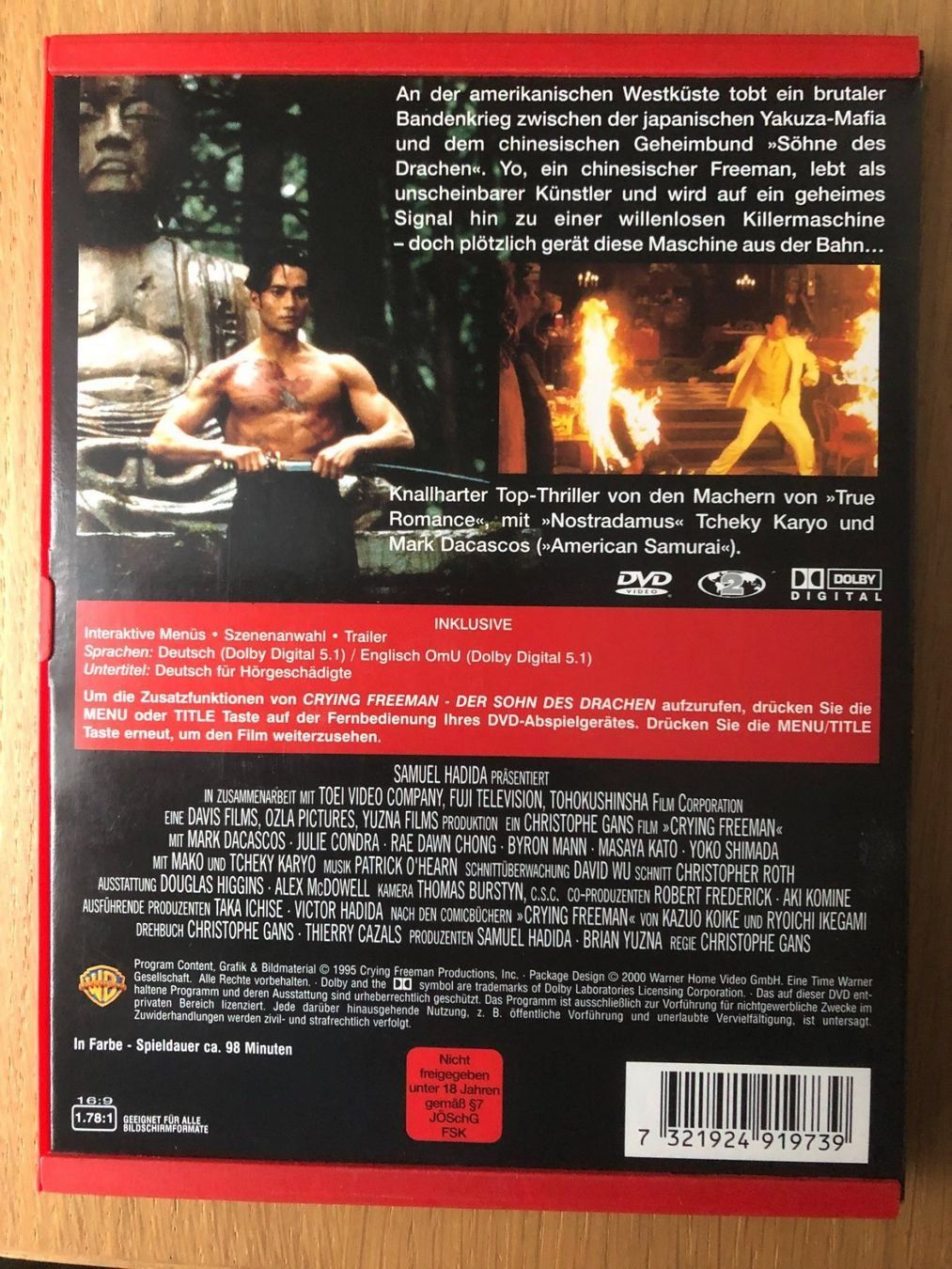 Alle DVDs: Crying Freeman - Der Sohn des Drachen  Mark Dacascos & J – Gebraucht aus Basel von ideashop 2