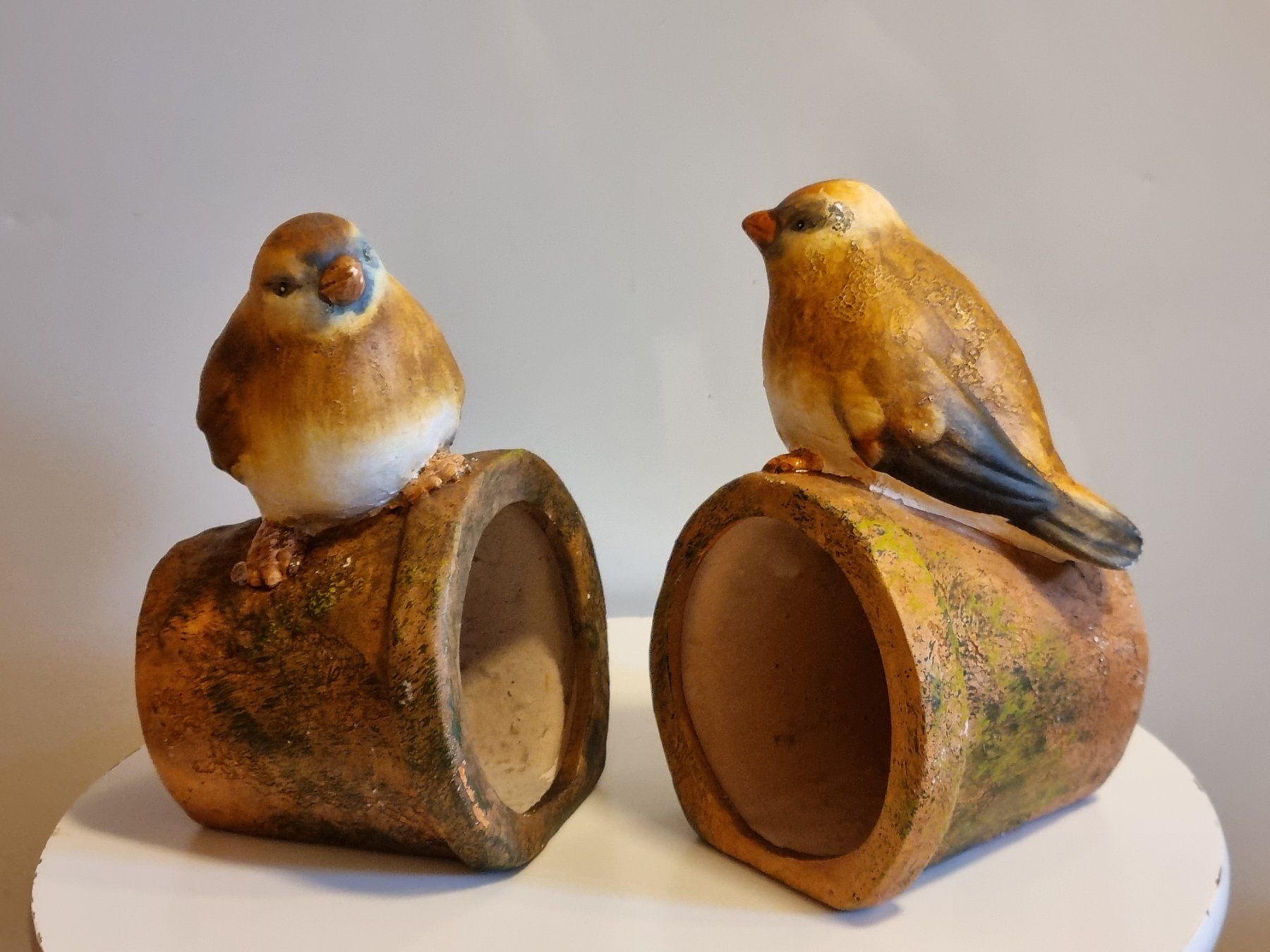 Vasi per fiori: 2x Deko Blumentopf Vogel Shabby Chic Garten – Usato da Scharnachtal venduto da devin03