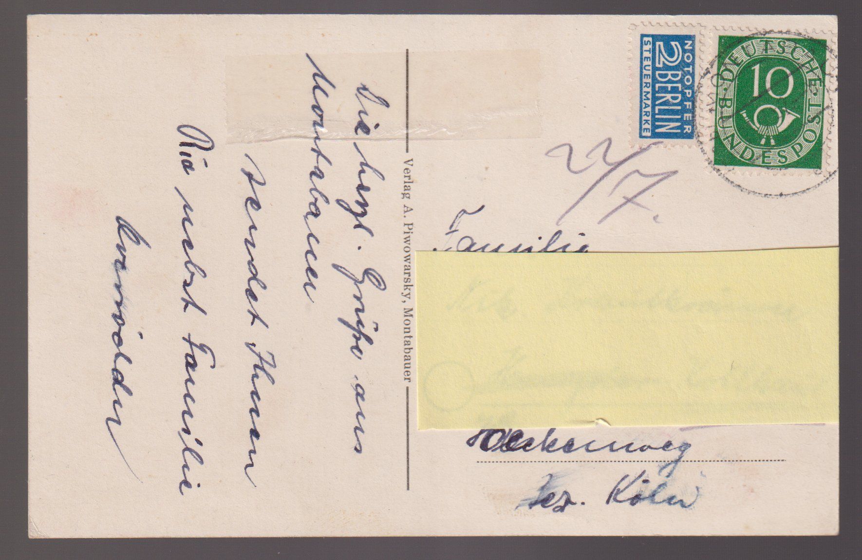 Cartes postales: Alte Ansichtskarte "Montabaur" Deutschland. – D'occasion à Koblenz par Boerse6 1