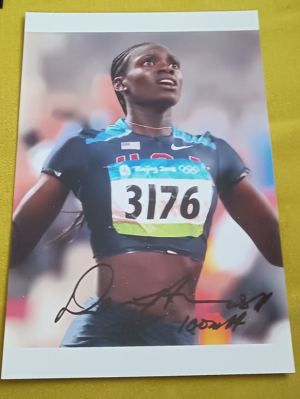 Autografi: Dawn Harper - 20x30 cm - Leichtathlet – Usato da Menziken venduto da Artographs