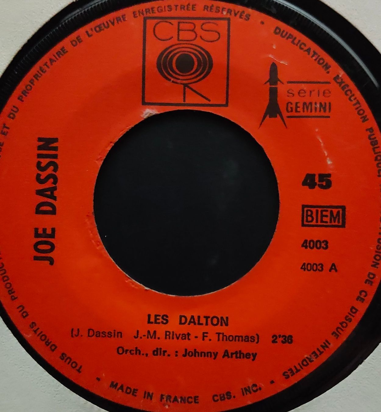Dischi in vinile: Vinyl-Single Joe Dassin - Les Daltons – Usato da Langenthal venduto da Modo39