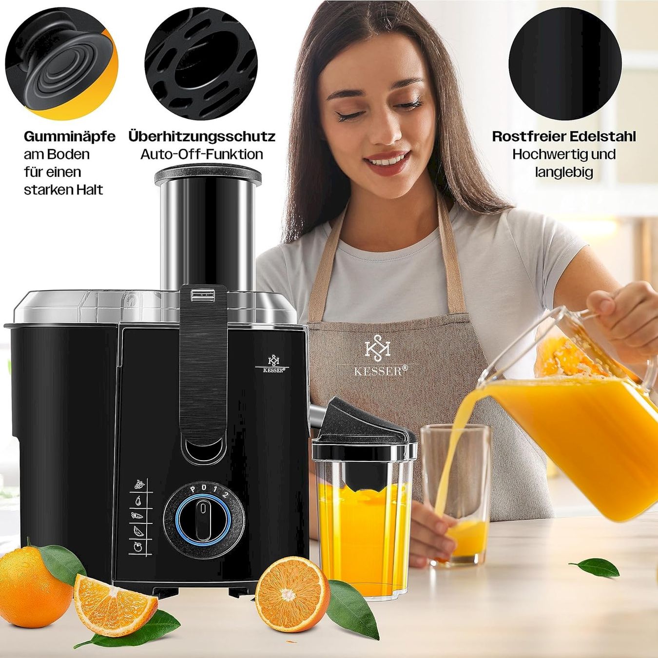 Appareils de cuisine: KESSER Entsafter Schwarz – Neuf avec emballage d'origine à Bottighofen par zaap 4