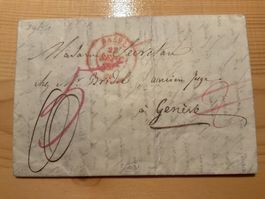 1847 Faltbrief mit Inhalt von Basel - Genf