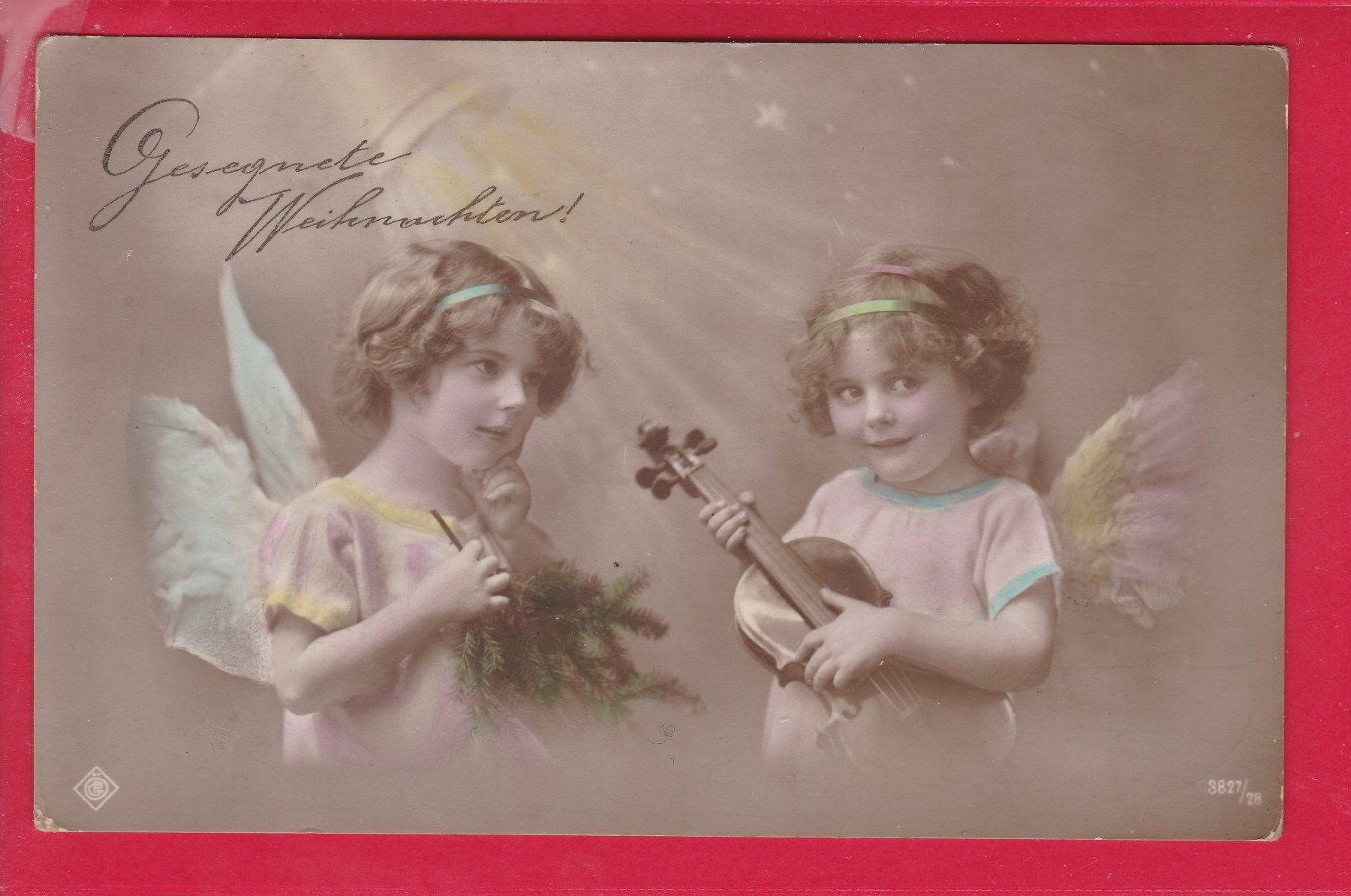 Cartoline postali: GESEGNETE WEIHNACHTEN, 22.12.1916 – Usato da Oberrieden venduto da Gebirgsstelze