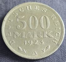 500 Mark 1923 Deutsche Reich Münze Silber guter Zustand