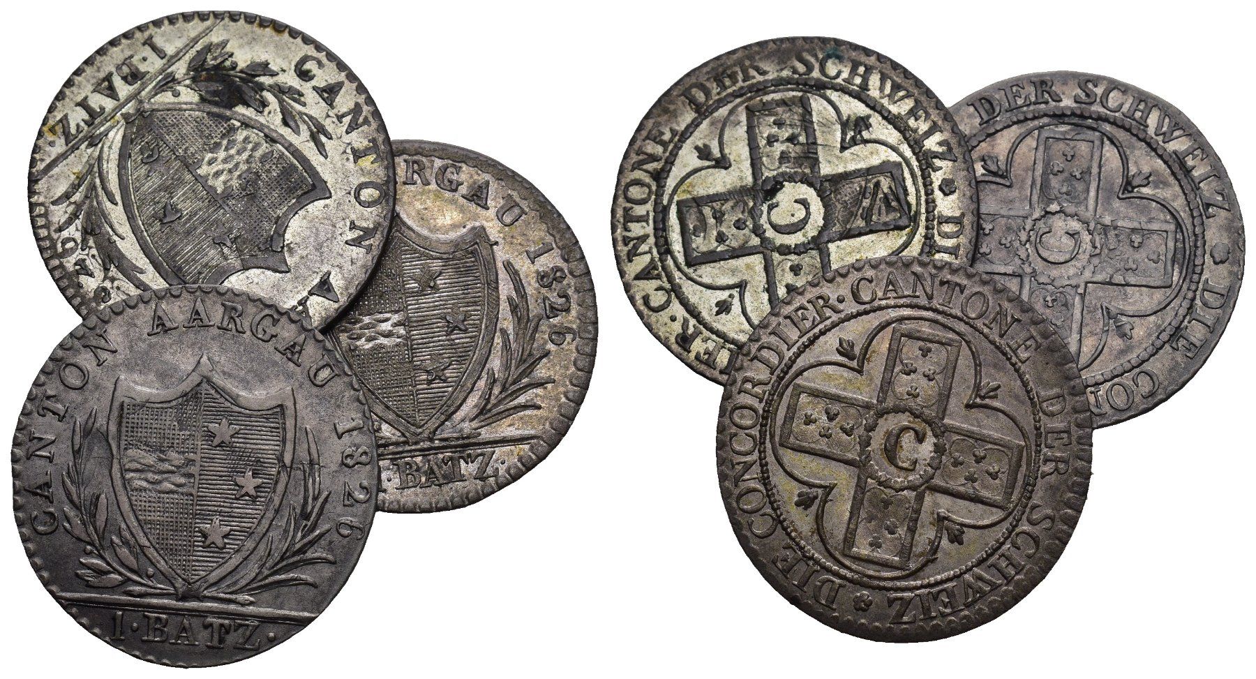 Alle Münzen: Aargau 1826 – Gebraucht aus Bern von numismatictops
