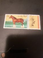 Cambodge, paire de timbres, cheval et attelage, 1989