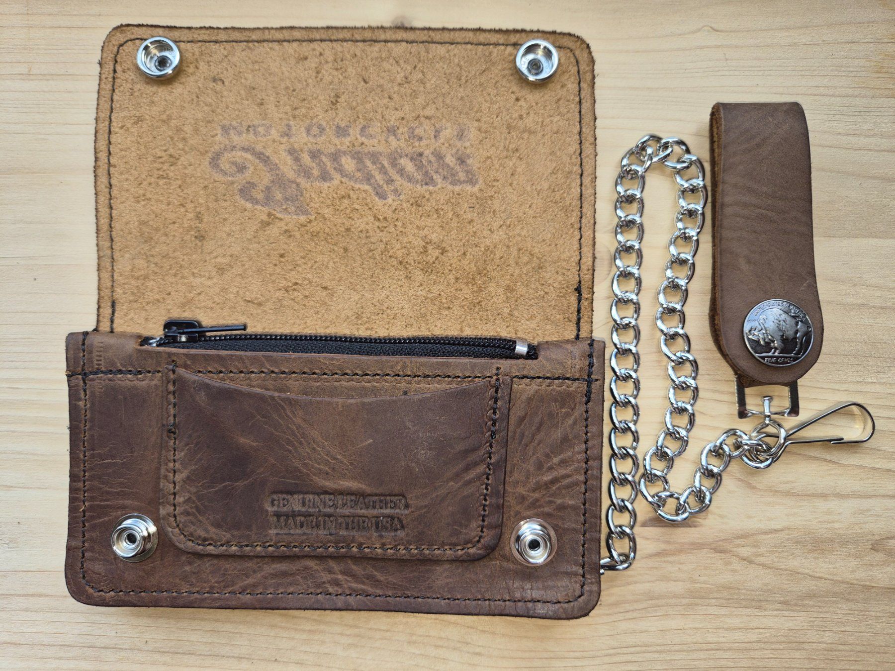 Portafogli: BIKER / TRUCKER WALLET " INDIAN MOTORCYCLE " – Nuovo (secondo la descrizione) da Nidau venduto da Rocker64 1