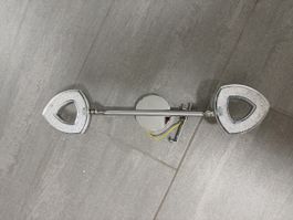 Deckenleuchte Wandleuchte Metall Chrom 2 Spots modern