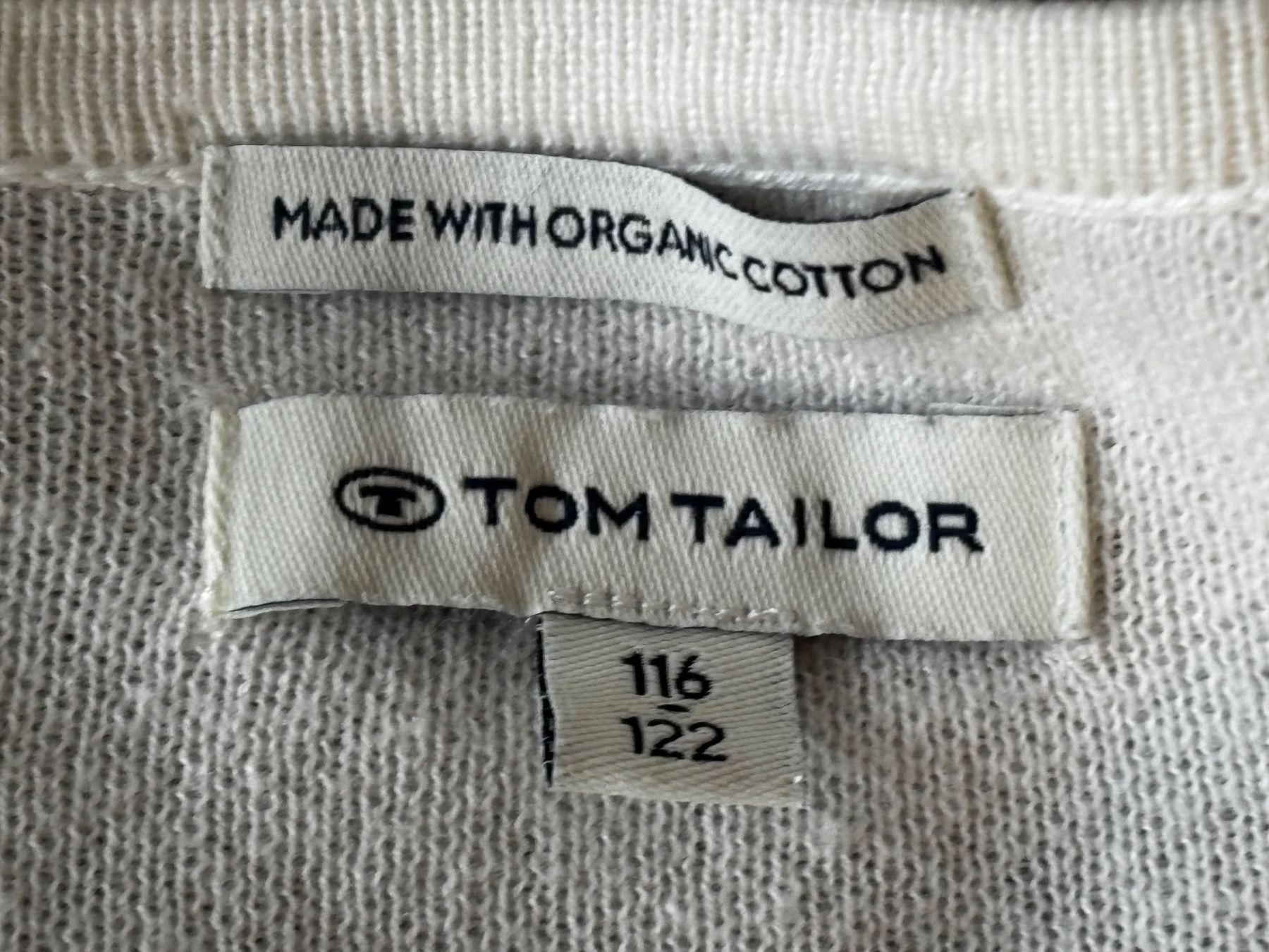 Tom Tailor Giacche & Cappotti: TOM TAILOR Cardigan Mädchen Gr. 116 Bio Baumwolle weiss – Usato da Zürich venduto da engebrunau 2