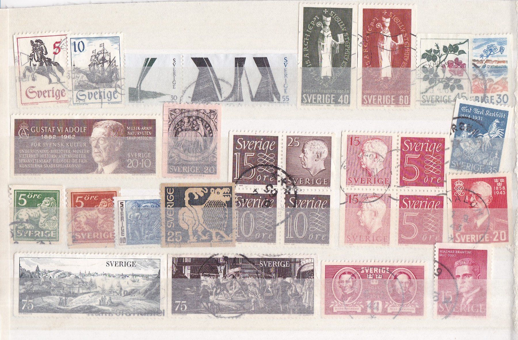 Alle Briefmarken: Briefmarken Steckkarten "Ausland" – Gebraucht aus Münchwilen AG von Nesar 9