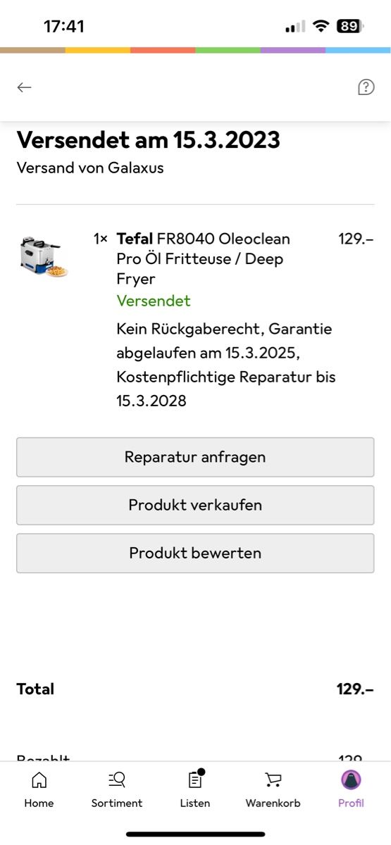 Tefal Elettrodomestici da cucina: Tefal Fritteuse – Nuovo (secondo la descrizione) da Obermumpf venduto da bet_xd8r