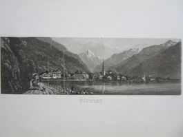 FLÜELEN  AQUATINTA DRUCK VON DER ORIGINALPLATTE