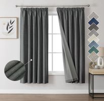 Vorhänge 100% Verdunkelung 2er Set BxH 140x160cm