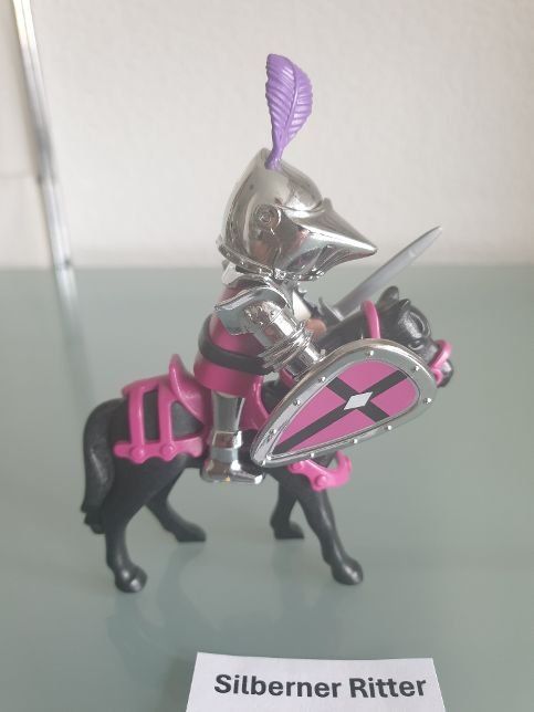 Playmobil Silberner Ritter mit Pferd und Ausrüstung | Kaufen auf Ricardo
