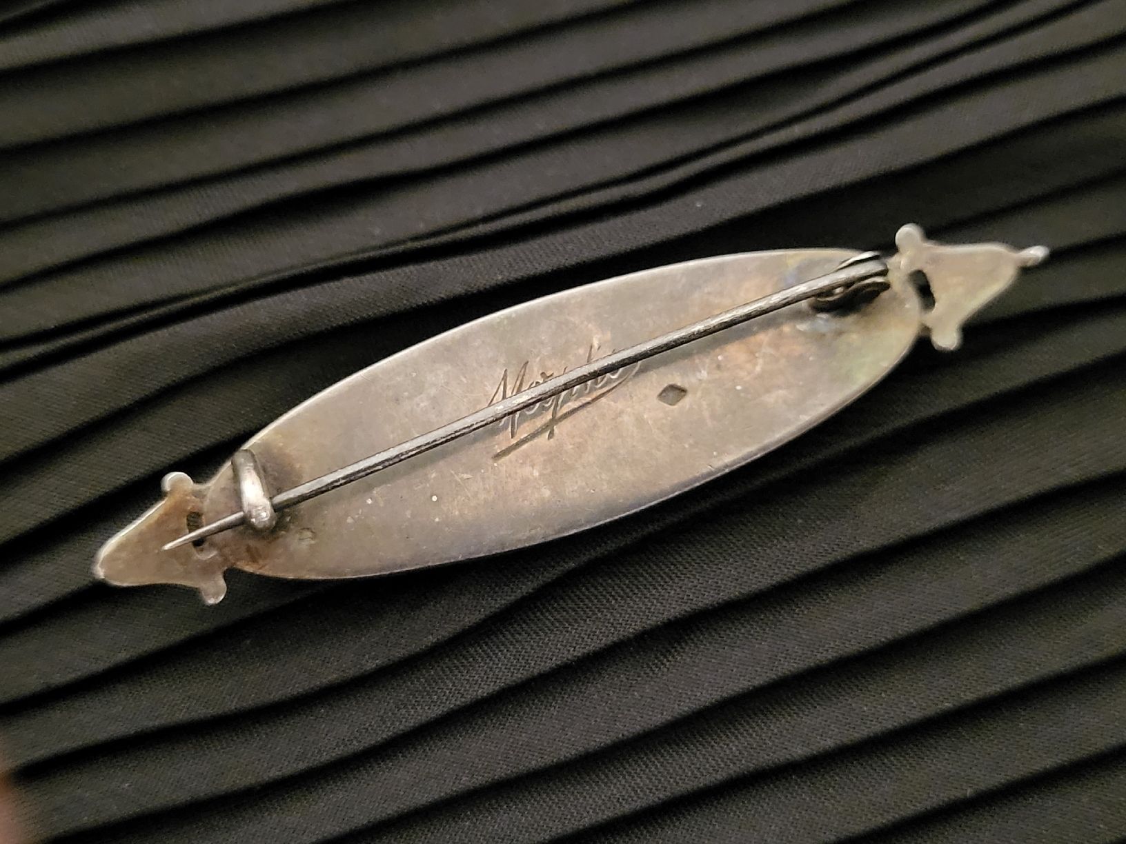 Spille & Fermagli: Elegante Vintage Brosche mit Morpho-Schmetterling, Silber – Usato da Allschwil venduto da Uhrenbinz 2